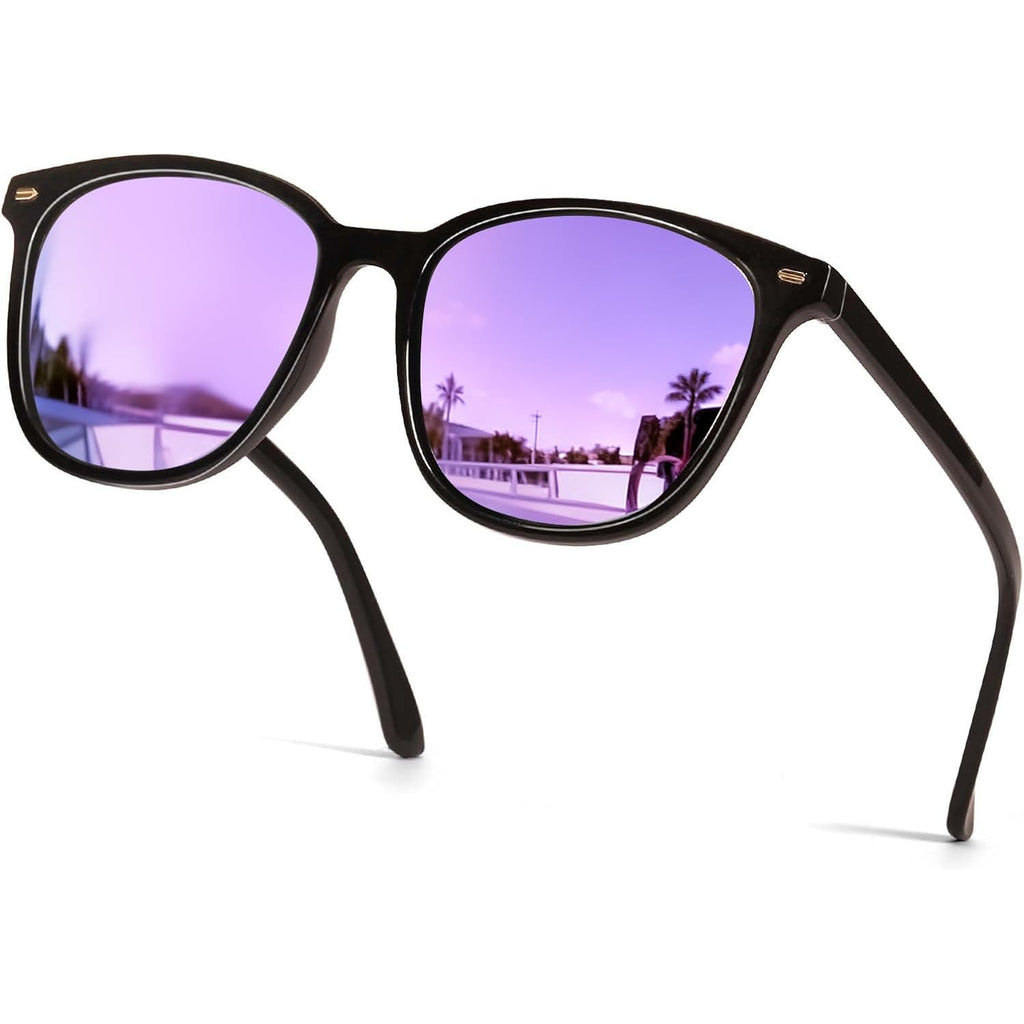Myiaur Polarized Sunglasses for Women, Square Mirrored Trendy Shades with UV Protection Reduce Glare Sun Glasses