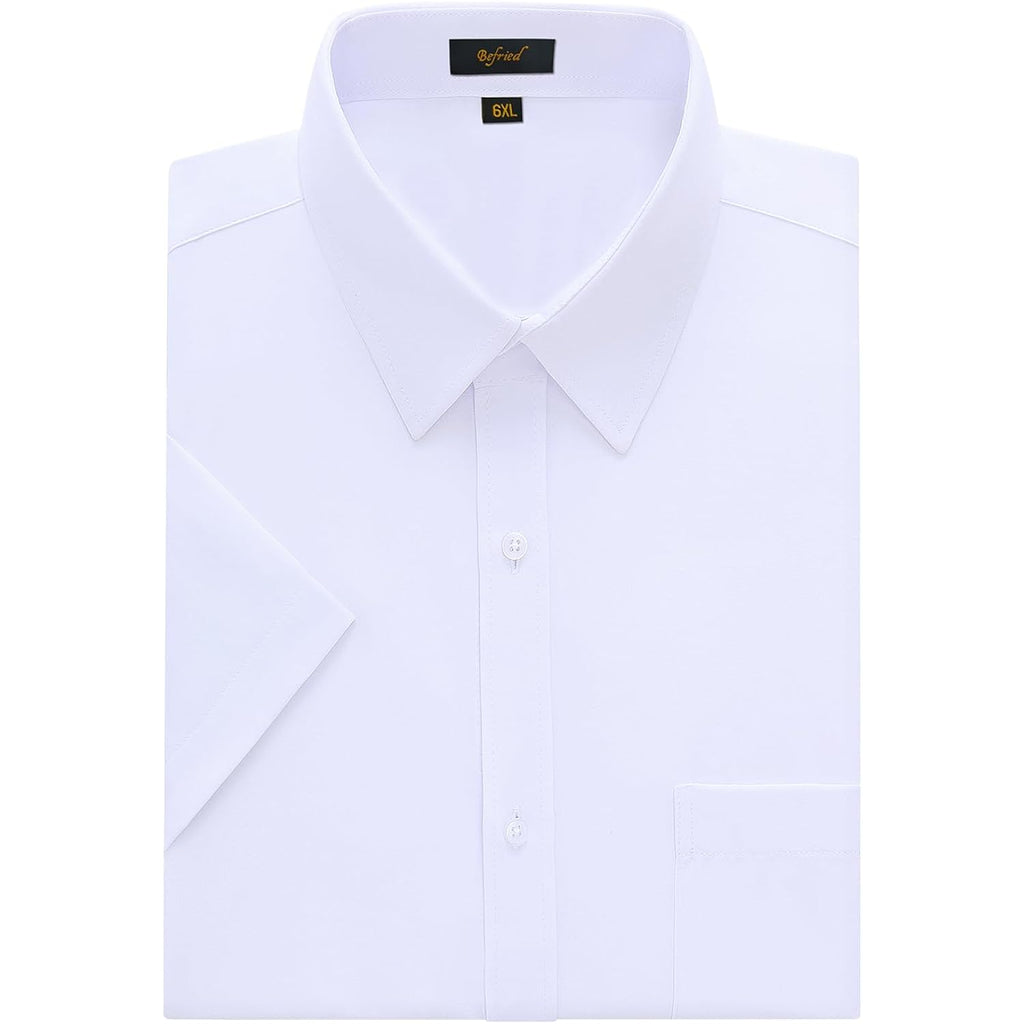Dress Shirts For Men Big And Tall (Xl Big-6Xl Big Tall) Button Down Short Sleeve Business Casual Collared Shirt