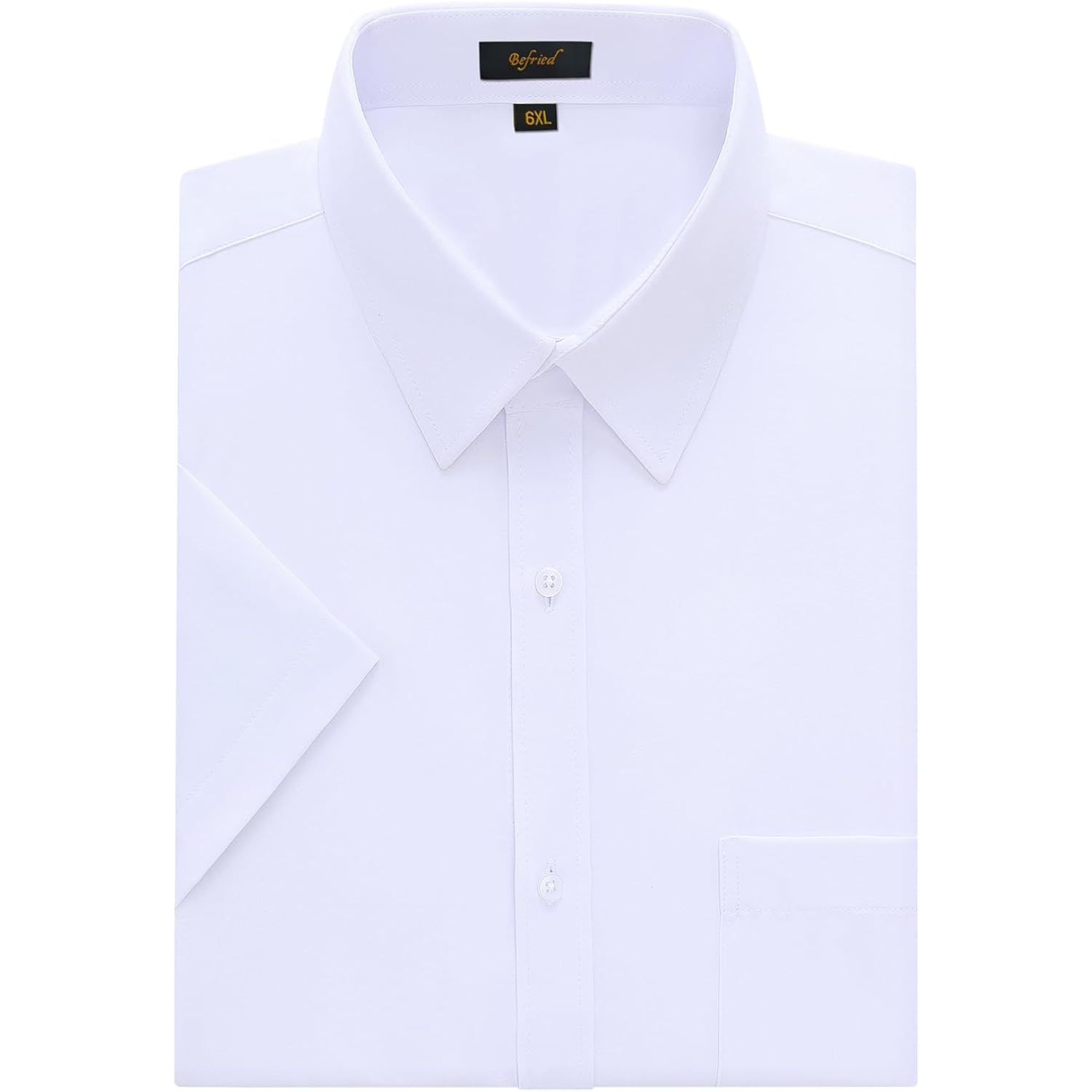 Dress Shirts For Men Big And Tall (Xl Big-6Xl Big Tall) Button Down Short Sleeve Business Casual Collared Shirt