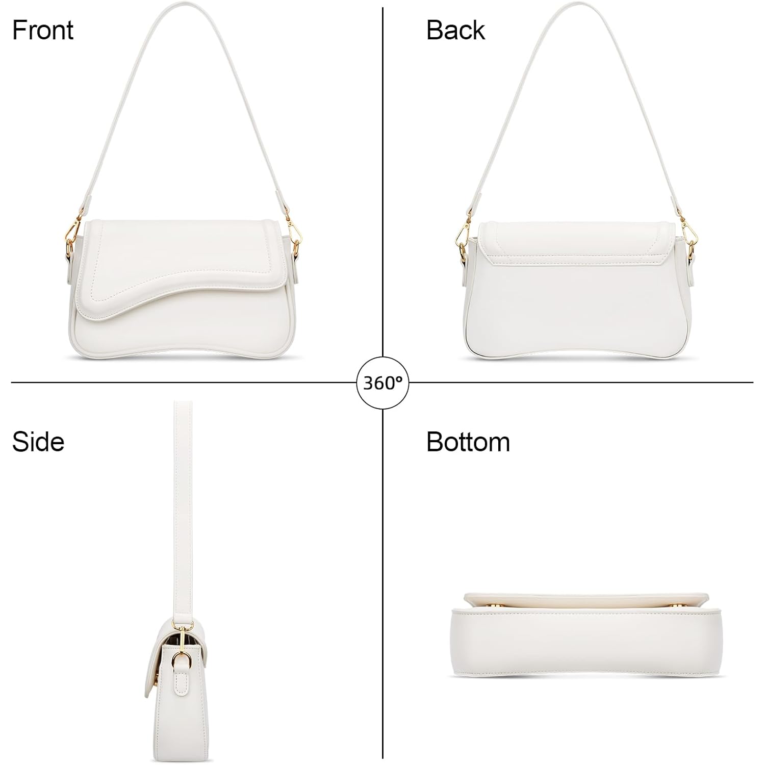 KKXIU Shoulder Bag for Women Small Clutch Purses Cute Hobo Handbag Trendy Underarm Bag