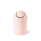 Umbra 1.25 Gallon Mini Waste Can With Removable Swing-Top Lid - Small Garbage Bin For Kitchen, Bathroom, Bedroom, Office - Compact Trash Can Fit Under Tables & Counters - Pink