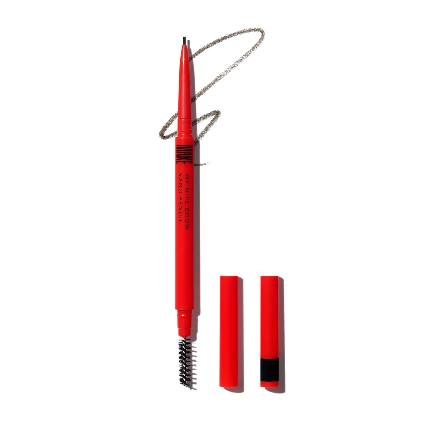 MAKE Beauty Nano Brow, Micro Eyebrow Pencil. Long-Lasting Smudgeproof Eye Brow Makeup for Hairlike Lines. Precision Liner for Natural-Looking Eyebrows - Shade, Soft Black