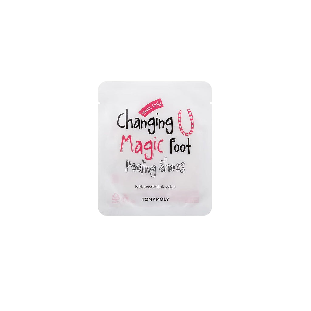 TONYMOLY Changing U Magic Foot Peeling Shoes – Exfoliating Foot Mask with AHA & Watermelon Extract for Dry, Cracked Heels & Callus Removal, Baby Soft Feet Spa Treatment, 1 Pair