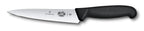 Victorinox Fibrox 6 Inch Straight Edge Chef's Knife, Kitchen Knife with Stainless Steel Blade, Non-Slip Handle, Dishwasher Safe, Black
