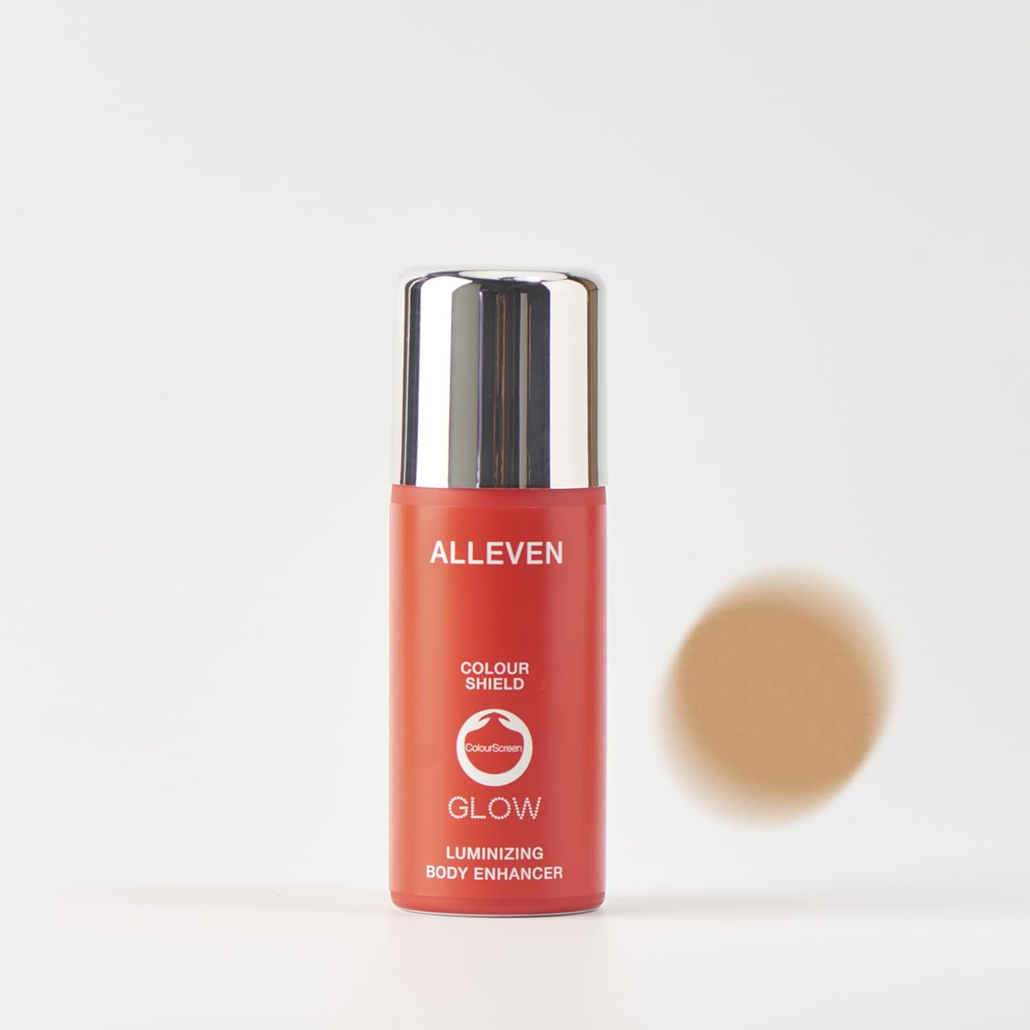 ALLEVEN Color Shield Spray Body Makeup Shimmer Luminous Finish, Ivory 100 ml