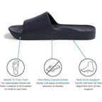 Archies Arch Support Slides – Orthotic Recovery Sandals For Plantar Fasciitis Relief, Foot Pain & Heel Pain – Lightweight, Cushioned, Shock-Absorbing Slides For Walking, Standing, And All-Day Comfort