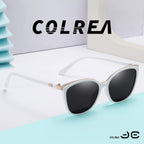 Trendy Cat Eye Sunglasses for Women Fashion Cateye UV400 Protection Glasses CL22017 White Frame
