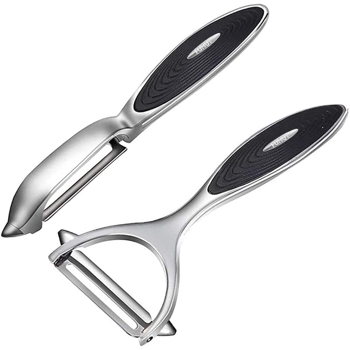 Fuhuy Vegetable, Apple Peelers For Kitchen, Fruit, Carrot, Veggie, Potatoes Peeler, Y-Shaped And I-Shaped Stainless Steel Peelers, With Ergonomic Non-Slip Handle & Sharp Blade, Good Sturdy (2Pcs)