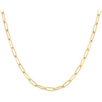PAVOI 14K Gold Plated Curb Paperclip Box Sphere Bead Snake Herringbone and Figaro Chain Adjustable Necklace