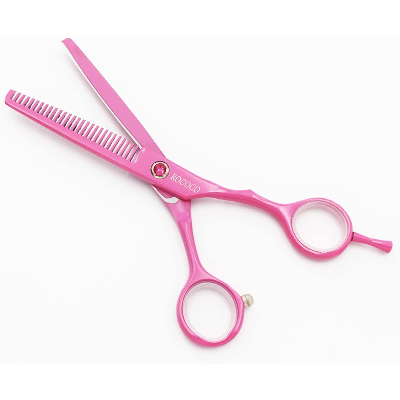 Rococo Professional 5.5 Inch Pink Salon Hair Cutting Scissors And Hair Thinning Shears With Razor For Female Hairdresser(Pink)