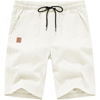 Stickon Men'S Shorts Casual Elastic Waist Drawstring Summer Beach Short With 5 Pockets
