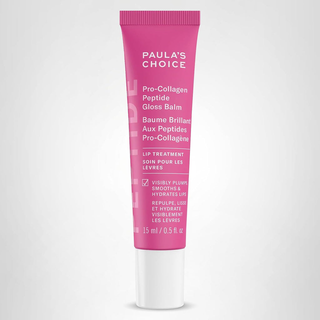 Paula'S Choice Pro-Collagen Peptide Gloss Lip Balm, Hydrates & Smooths Lips, Sheer & Glossy Finish For Fuller Lips, Sheer Tint, Non-Sticky, Cruelty-Free