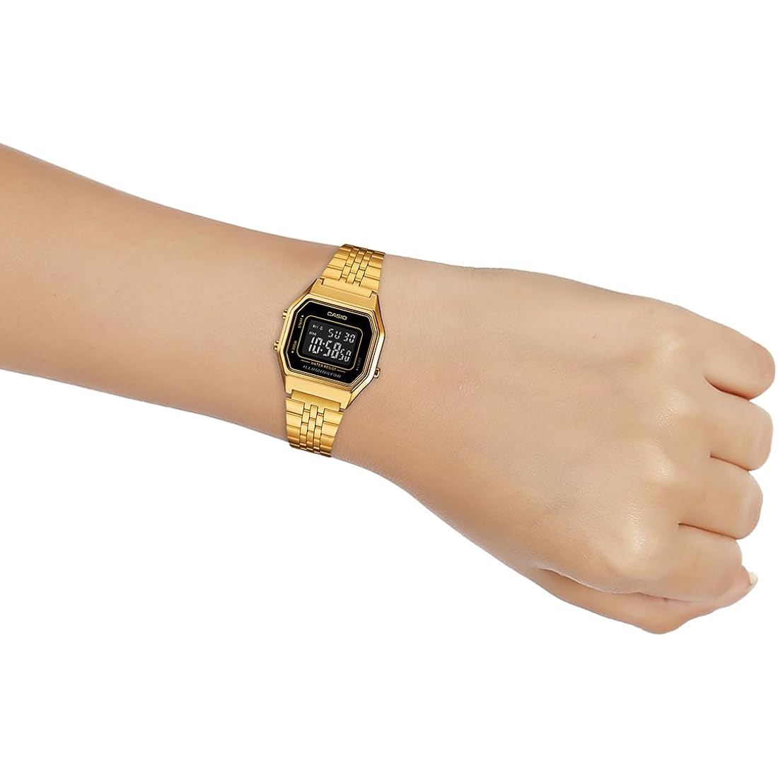 Casio Ladies La680Wga-1B Gold Metal Quartz Watch