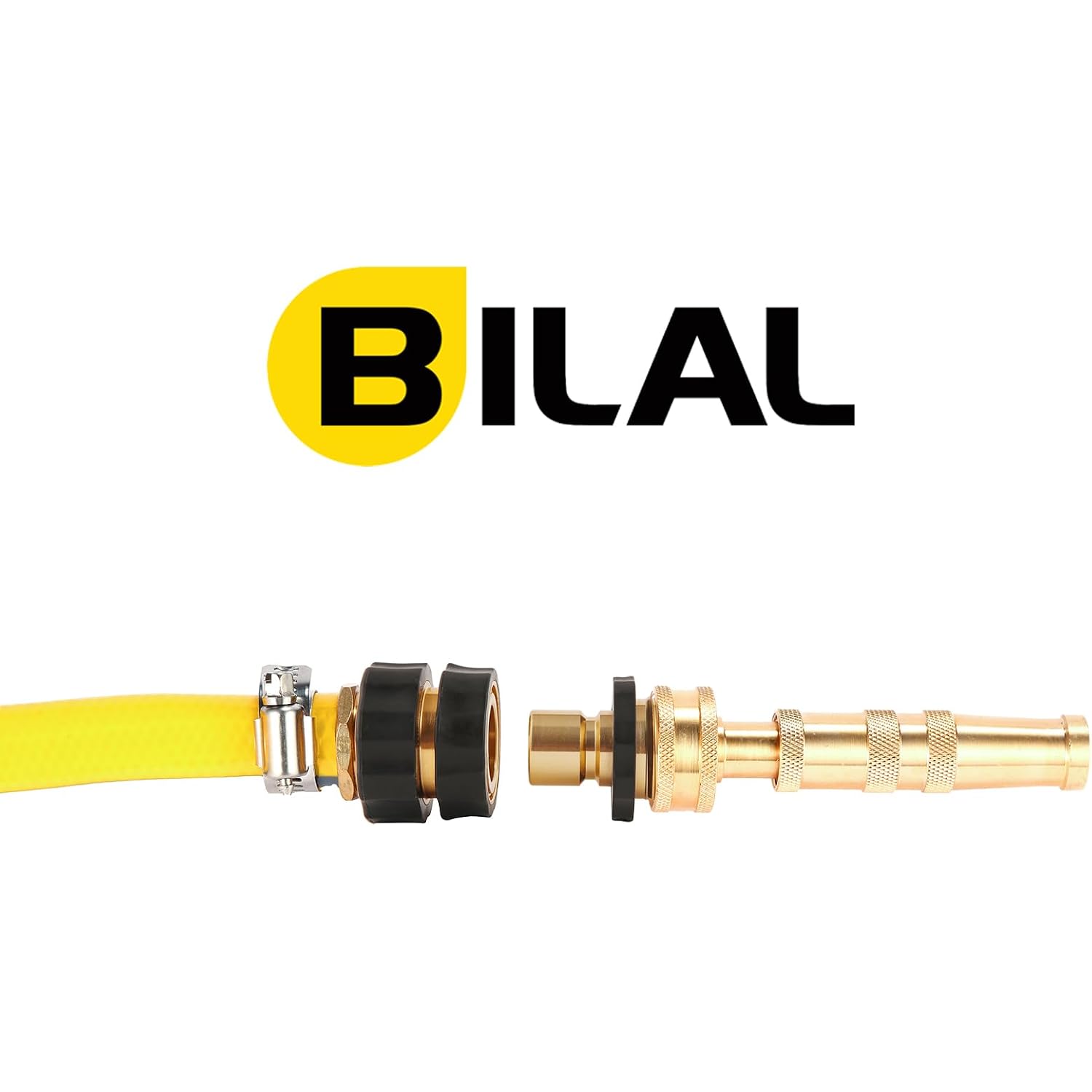 Bilal 6 Set Quick Connect Hose Fittings For Garden Hose Quick Connector | 3/4 Inch Ght Male And Female Attachment Quick Release Water Hose Adapter With Gasket