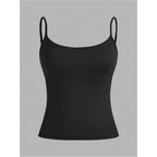 Soly Hux Women'S Sleeveless Crop Camisole 3 Packs Spaghetti Strap Tank Tops Slim Fit Cami Shirts