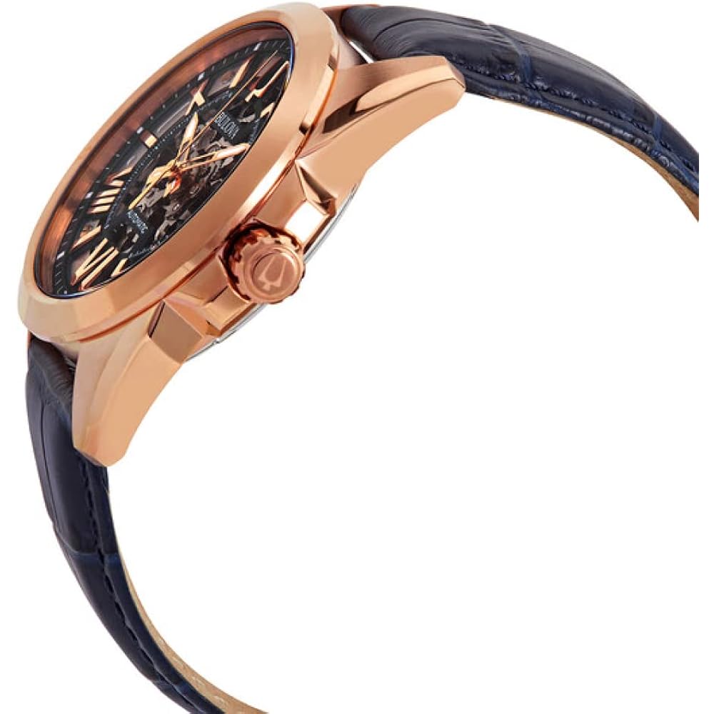 Bulova Men'S Classic Sutton 3-Hand 21-Jewel Automatic Watch, 42 Hour Power Reserve, Skeleton Dial, Luminous Hands, 100M Water Resistant, 43Mm