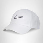 Nike Unisex Adult Club Unstructured Swoosh Cap Hat | Mens and Womens White/White