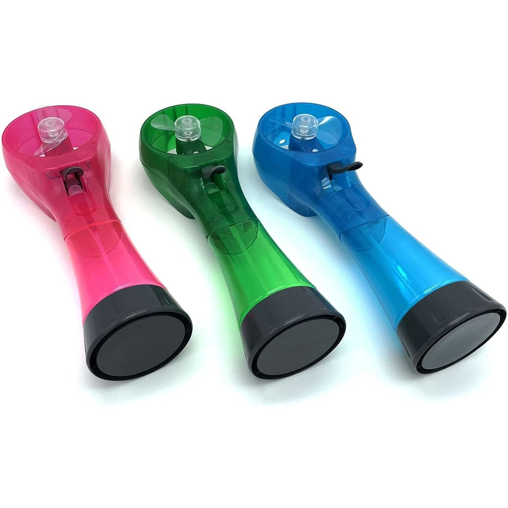 Bjpey Water Misting Fans Portable Personal Handheld Spray Fan Cooling Outdoor Cooler, Pack Of 3 (Blue/Green/Pink)