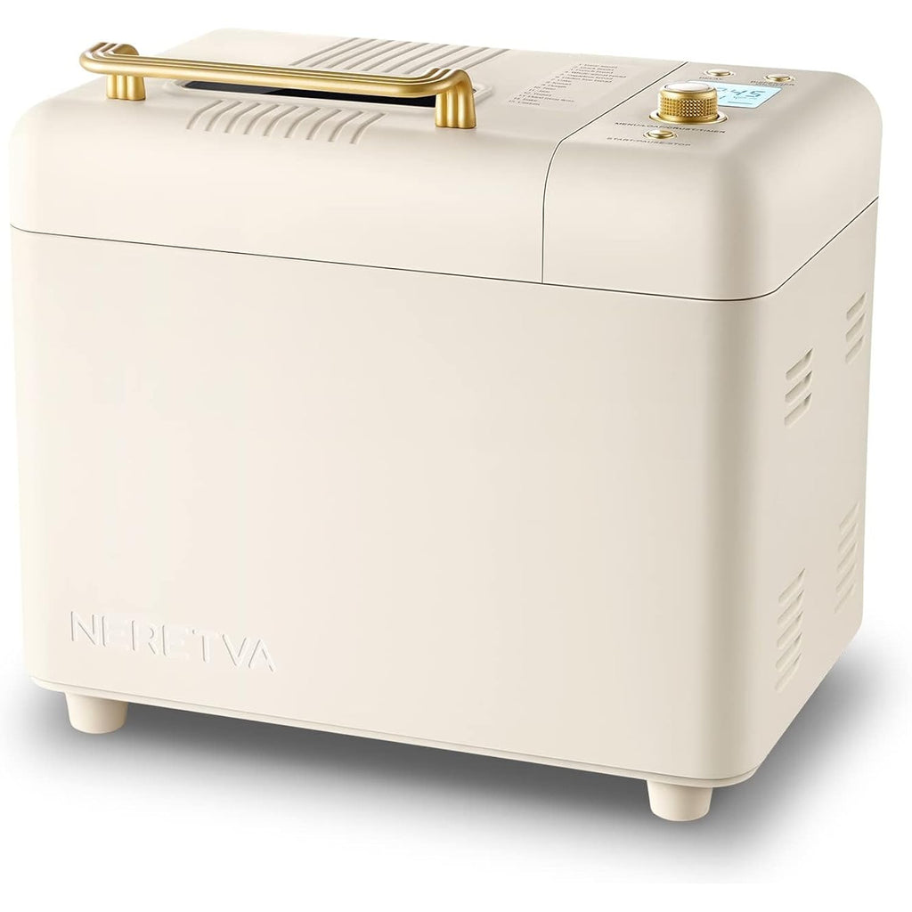 Neretva Bread Machine, 2.2Lb 15-In-1 Bread Maker, Dual Heater Breadmaker Machine With Auto Nut Dispenser & Nonstick Ceramic Pan, Bread Maker Machine For Gluten Free, Dough Maker, Sourdough, Yogurt