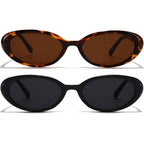 Oval Sunglasses For Women Men Fashion Small 90S Style Sun Glasses Uv400