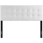 Modway Lily Biscuit Tufted Full Performance Velvet Headboard, White