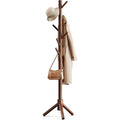 Pipishell Solid Wooden Coat Rack Freestanding, Hall Tree with 8 Hooks, 3 Height Options for Coats, Hats, Handbags, and Scarves, Tool-Free Assembly, Space Saving Design for Entryway, Office, Bedroom