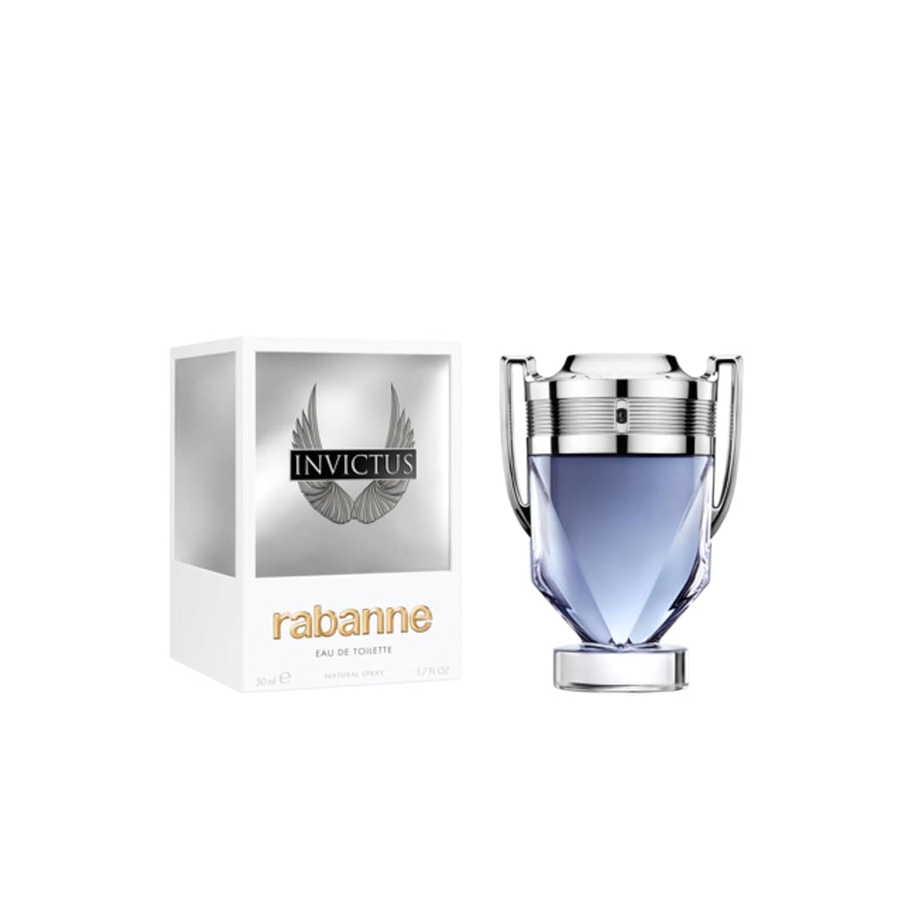 Rabanne Invictus Eau De Toilette - Long Lasting Woody Aquatic Cologne For Men With Marine, Grapefruit & Guaiac Wood - Trophy Bottle French Fragrance Spray From Paris
