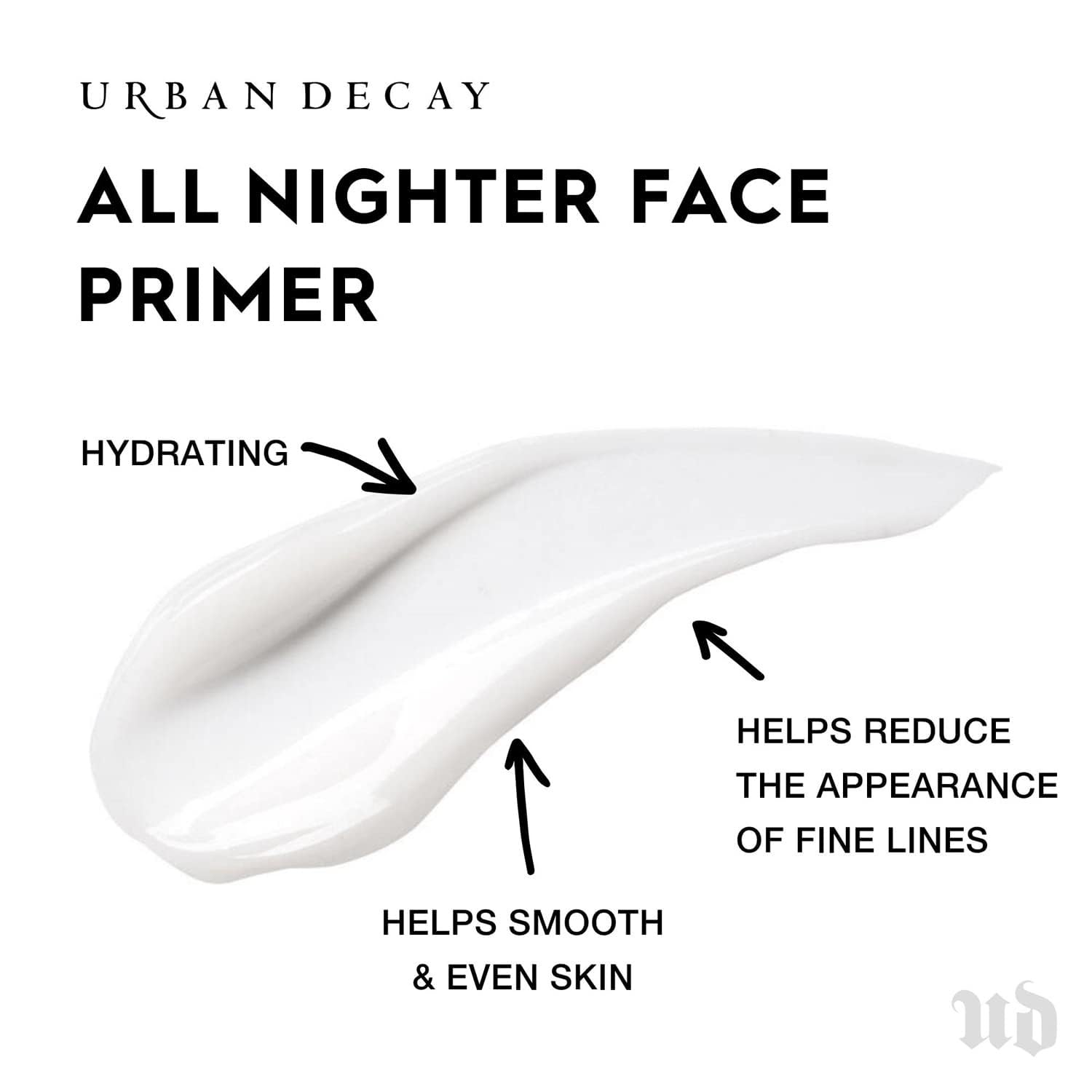 Urban Decay All Nighter Longwear Face Primer - Smoothing & Hydrating Base for Foundation Face Makeup, Sheer & Lightweight, Helps Smooth & Even Skin, For All Skin Types, Paraben-free, Vegan