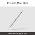 ohora Care Pro Easy Dual Stick - Stainless Steel, Professional Salon Quality, Nail Art Tools for Salon & Home