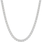 IGI Certified 5.00-15.00 Carat Lab Grown Diamond Tennis Necklace for Women 14k White Gold Prong Setting Gift Box Packaging (E-F Color, VS1-VS2 Clarity) (18 Inches)