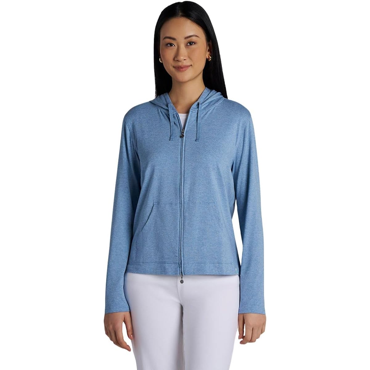 Coolibar Women'S Casual Zip-Up Hoodie - Upf 50+ Sun Protection - Seaside