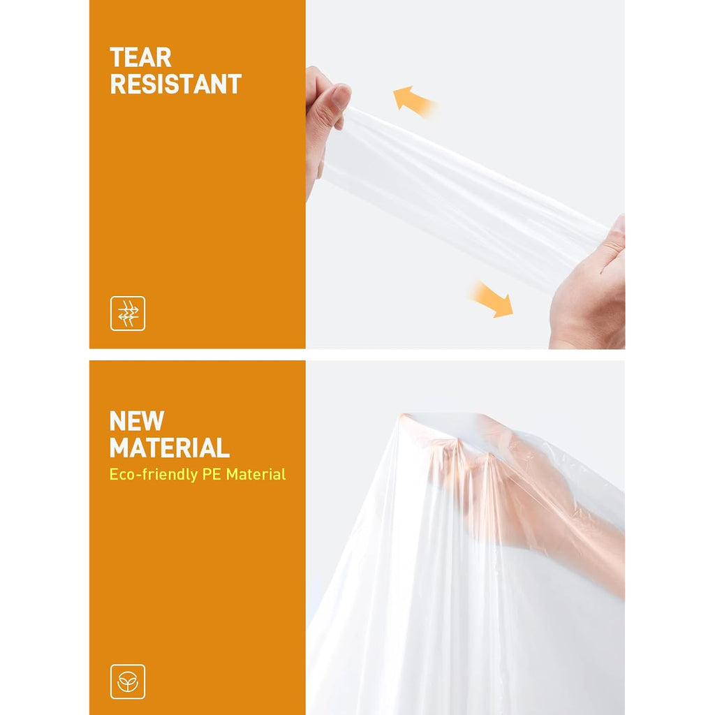 Saphirose Disposable Rain Ponchos For Adults, 4 Pack Family Pack Clear Emergency Hooded Raincoat For Travel Camping