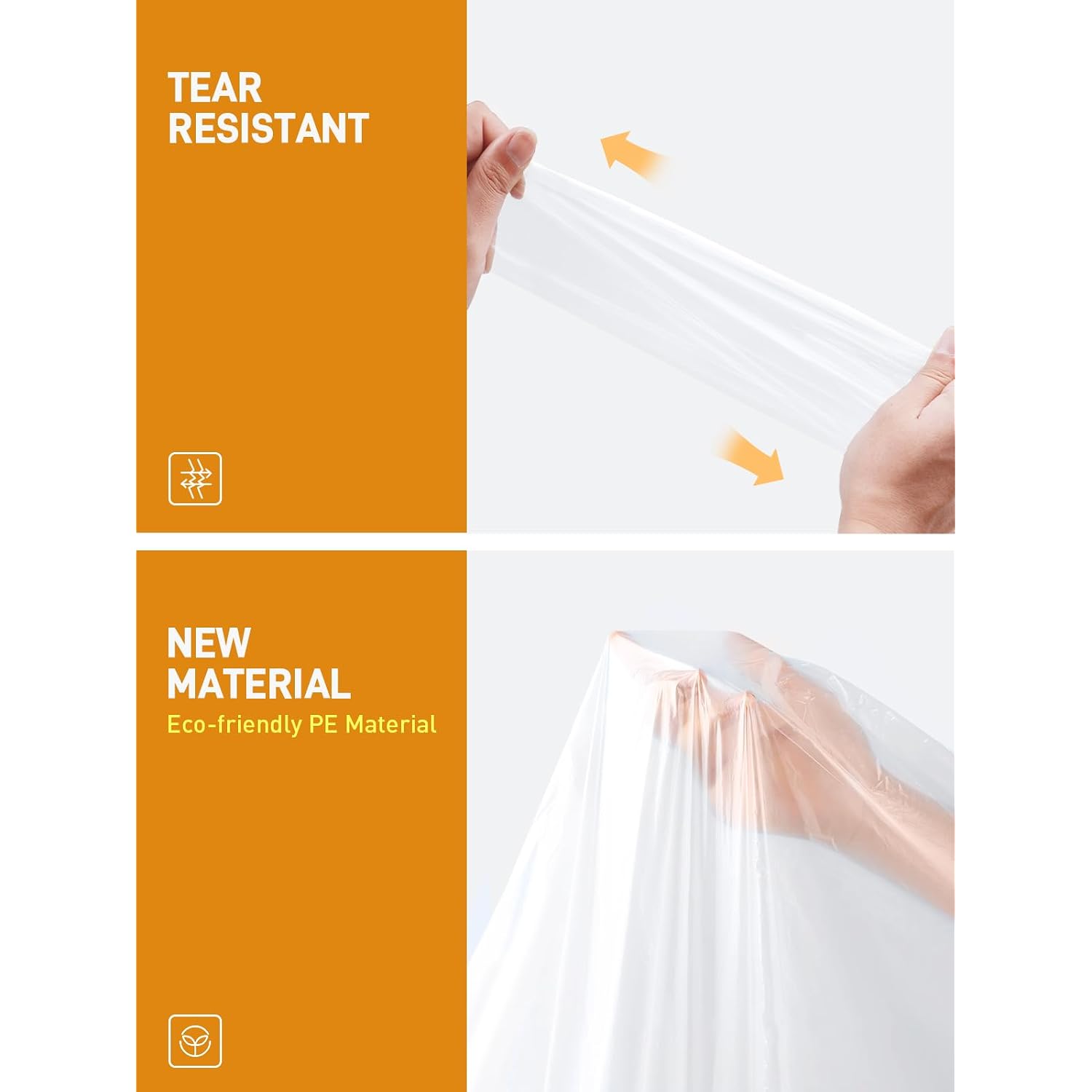 Saphirose Disposable Rain Ponchos For Adults, 4 Pack Family Pack Clear Emergency Hooded Raincoat For Travel Camping
