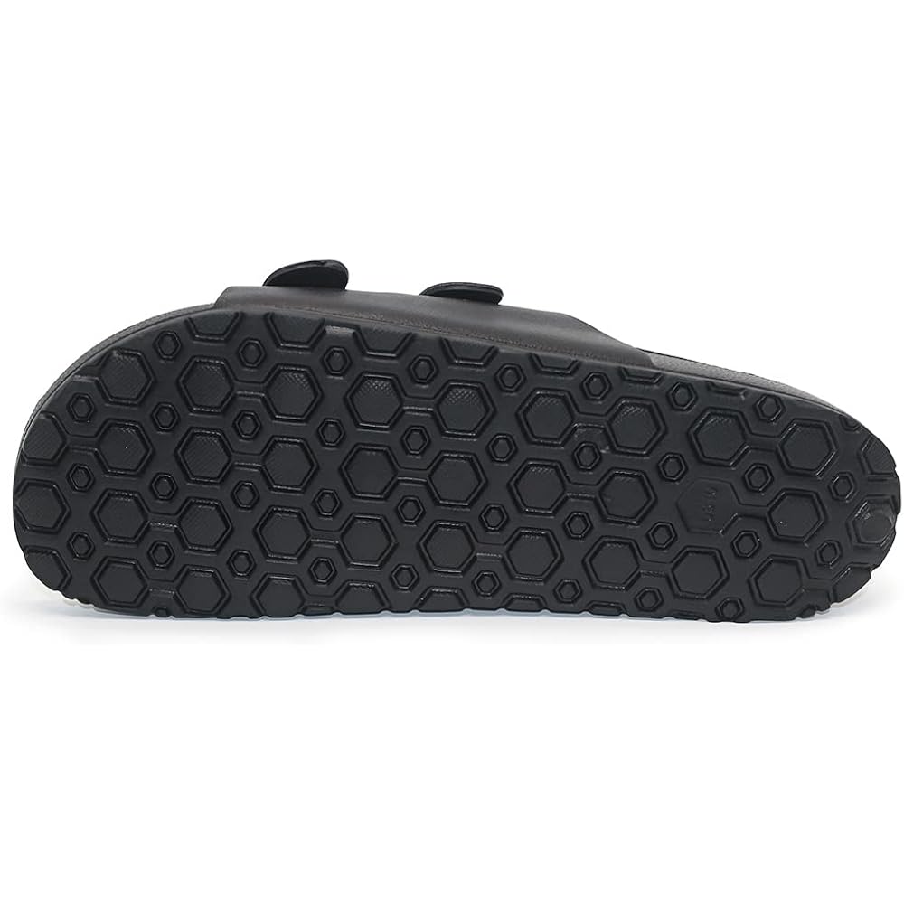 Men’S Lightweight Comfort Slides Double Buckle Slip-On Adjustable Eva Orthopedic Flat Sandals