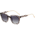 Round Sunglasses for Women Men, Retro 90s Vintage Style, UV400 Eye Protection, Lightweight Fashion Glasse for Travel 1 Pack Leopard Print Gray