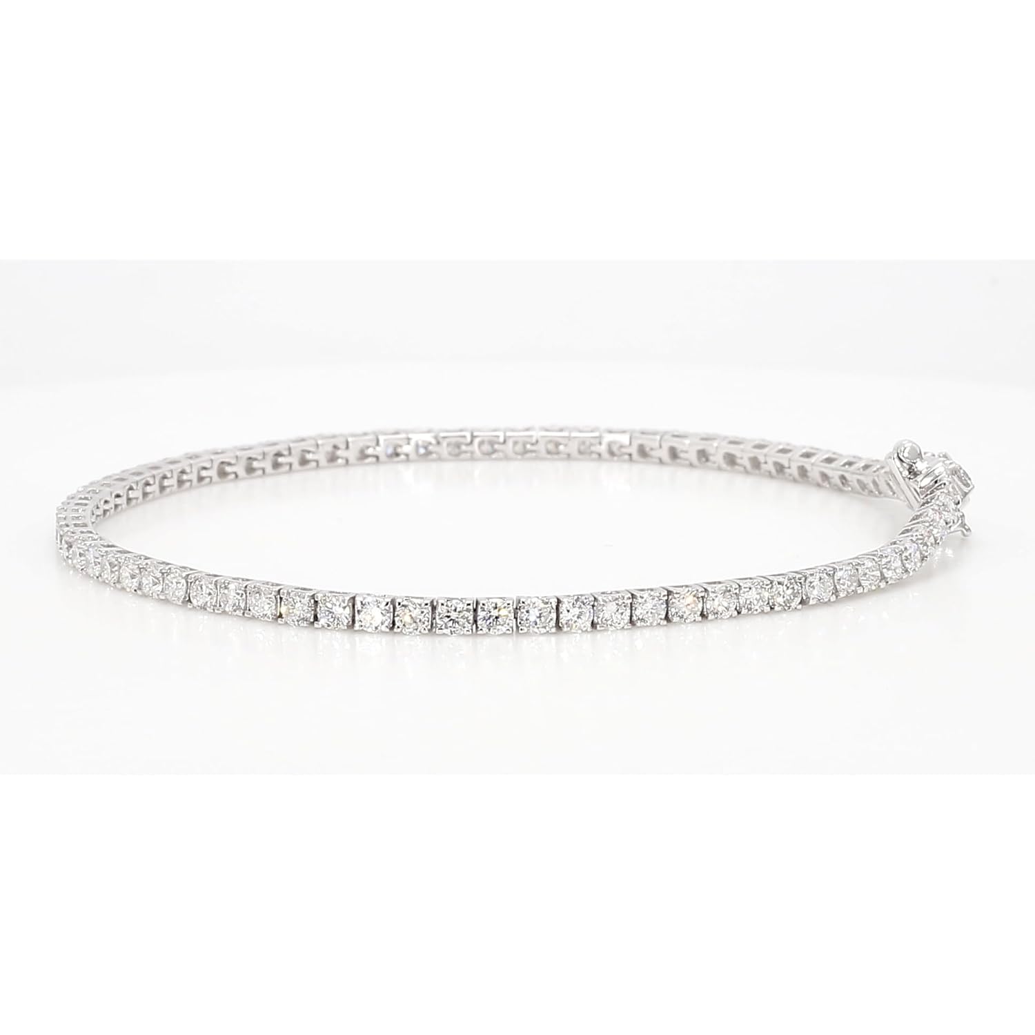 14K White and Yellow Gold Lab Grown Diamond Tennis Bracelet for Women - Round Cut Diamonds 7 Inches Bracelet - Valentine Day Jewelry Gift for Womens, Her, Wedding, F-G Color, VVS-VS Clarity