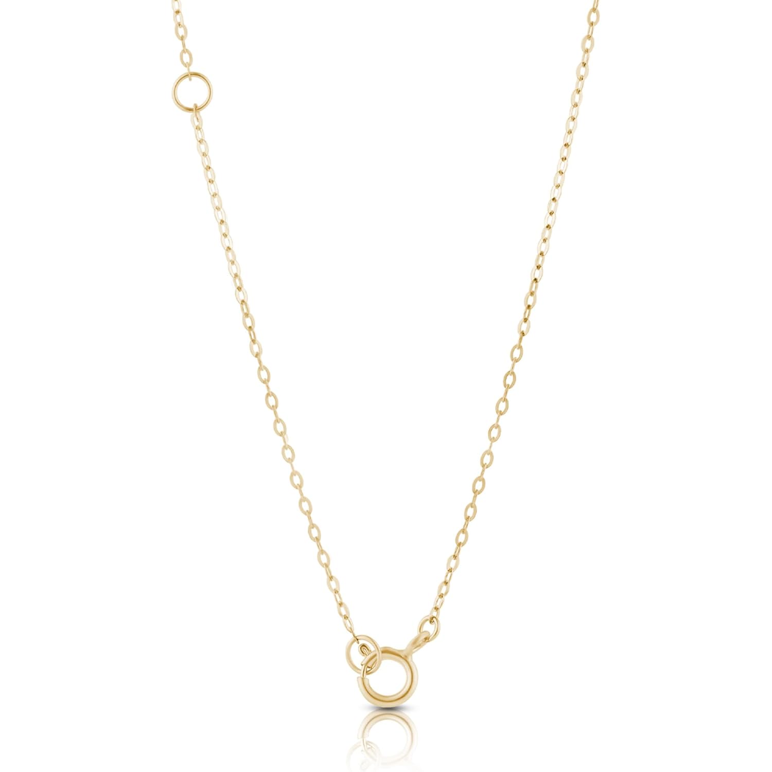Amazon Essentials IGI Certified 0.25 Carat Solitaire Lab Grown Diamond Pendant Necklace in Solid White 14K Gold, Adjustable 16" Chain with 2" Extender, Jewelry for Women