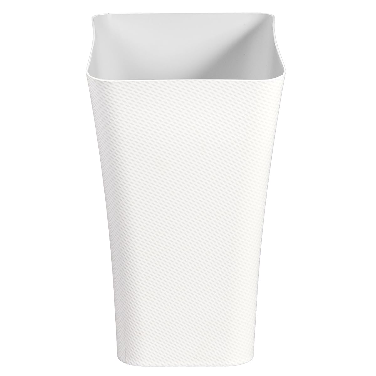Clorox Textura Slim Trash Can - 3.1 Gallon Small Waste Basket for Narrow Spaces - Skinny Plastic Garbage Bin for Bathroom, Bedroom, or Office, White