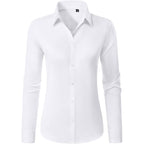 Button Down Shirts for Women Wrinkle Free Dress Shirt Classic Fit Long Sleeve Casual Business Blouse Work