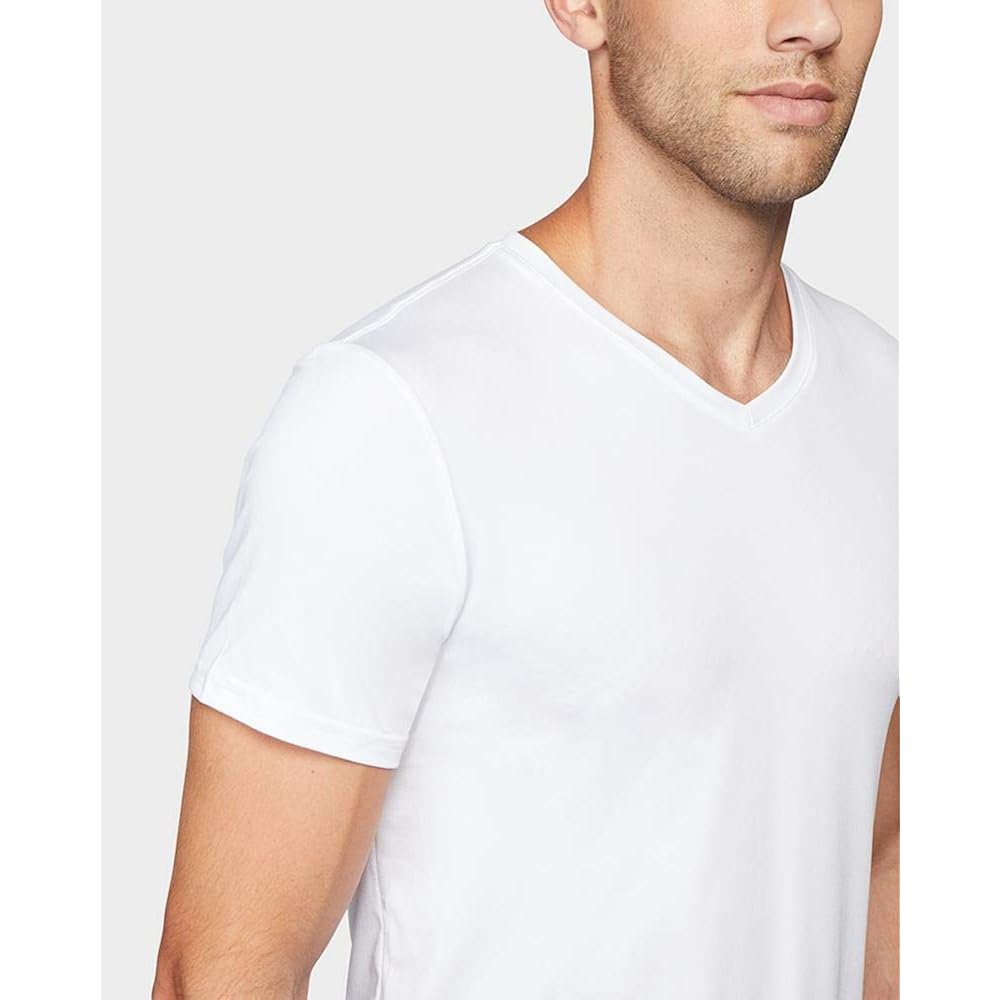 32 Degrees Men'S 4 Pack Cool V-Neck T-Shirt, Anti-Odor, Quick Dry Active, 4-Way Stretch