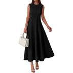 Prettygarden Womens Sleeveless Summer Dresses With Pockets, Soft And Stretchy Cotton Blend High Waist Elegant Cocktail Dress