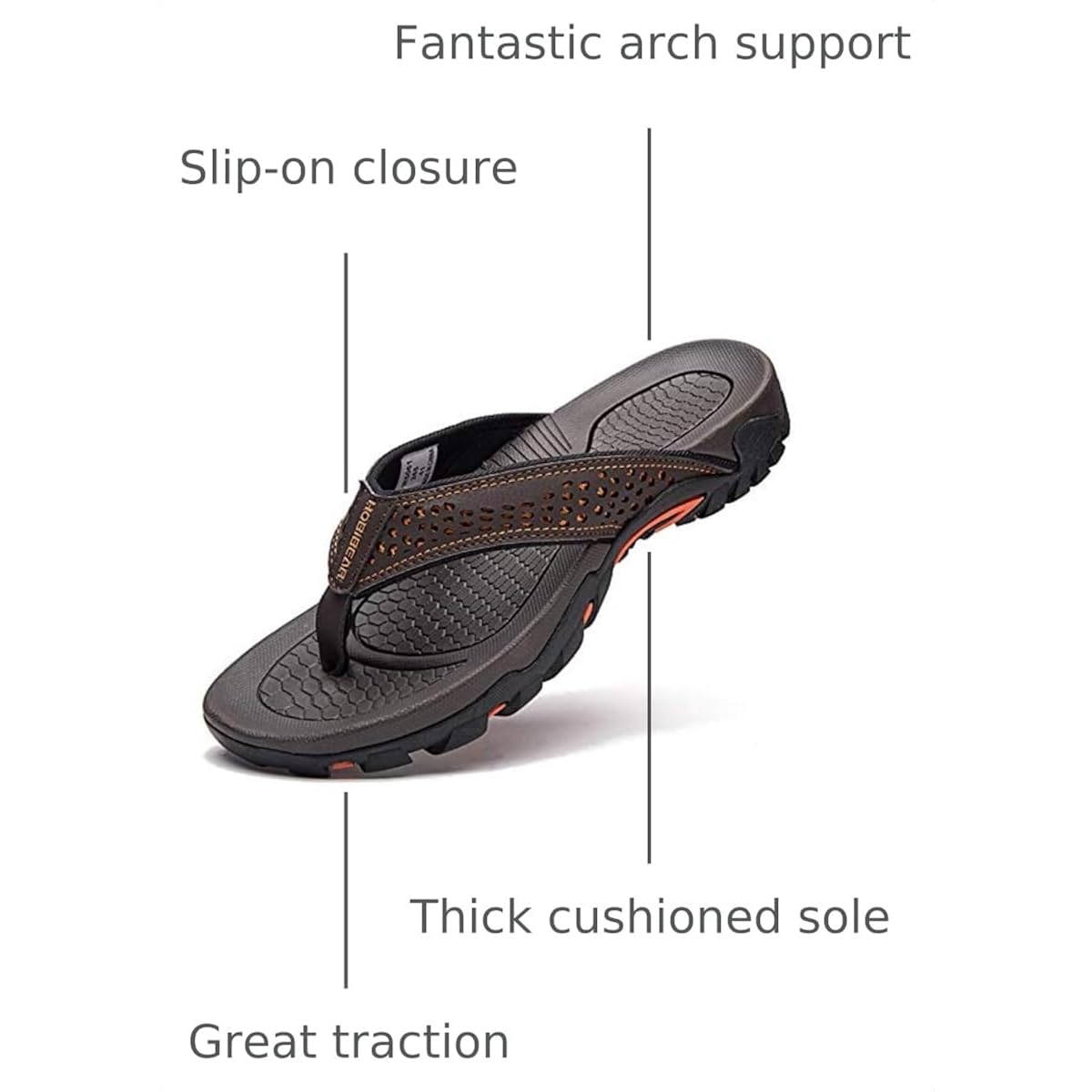 Gubarun Mens Sport Flip Flops Comfort Casual Thong Sandals Outdoor