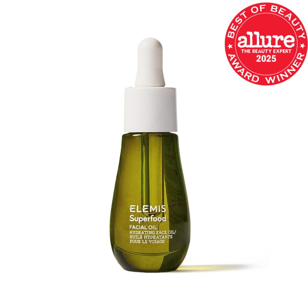 Elemis Superfood Facial Oil - Antioxidant-Rich Nourishing Serum, Radiance-Enhancing Lightweight Skin Elixir, Hydration Booster, Non-Greasy Botanical Blend - 15Ml