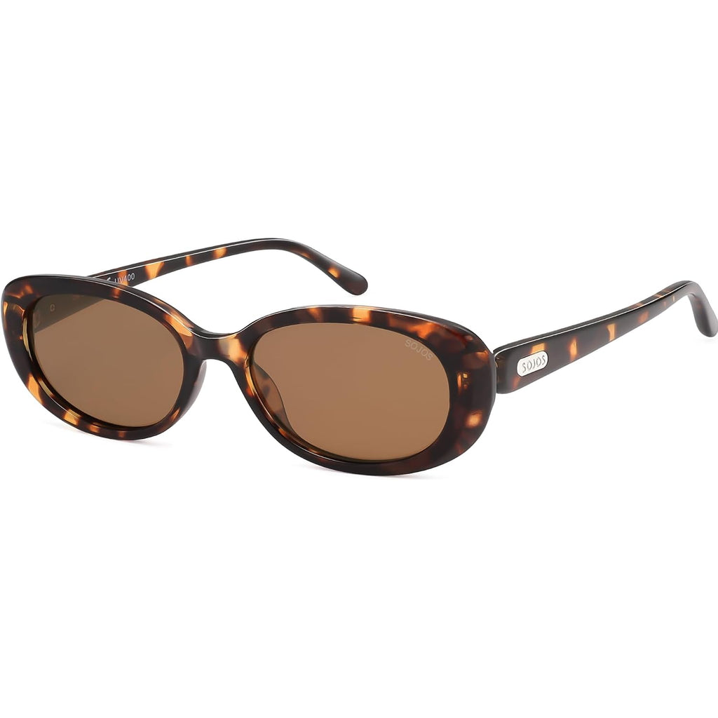 Sojos Retro Oval Polarized Sunglasses For Women Men Big Vintage 90S Style Womens Mens Sunnies Sj2369