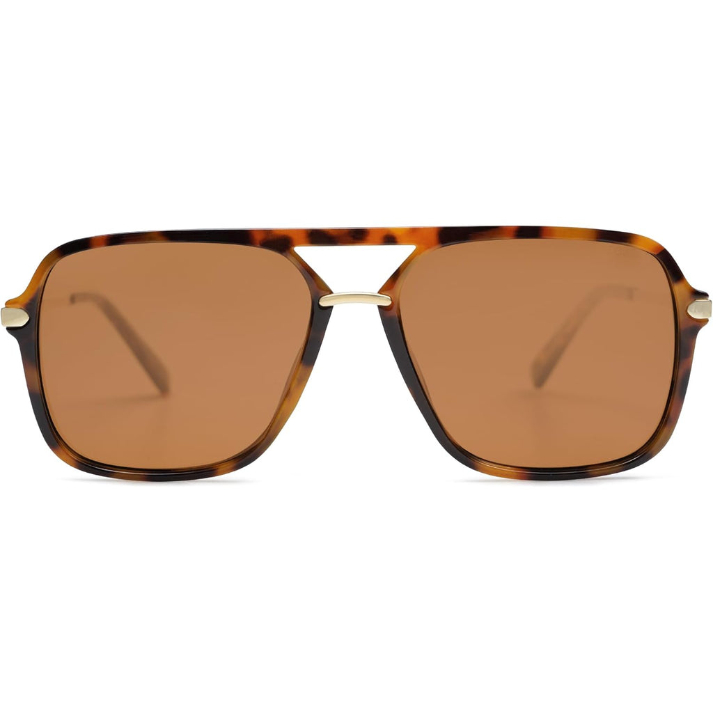 SOJOS Sunglasses for Women & Men, Square, Retro, Polarized Lens, Trendy Aviator, 90s Shades
