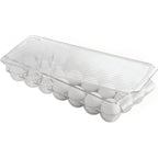 Idesign Clear Plastic Egg Holder For Fridge With Lid, 21 Egg | Storage Container, Organizer Bin