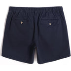Maamgic Men'S Classic-Fit 5.5" Cotton Casual Shorts Elastic Waistband With Multi-Pocket Daily Wear Walking Summer Outfit