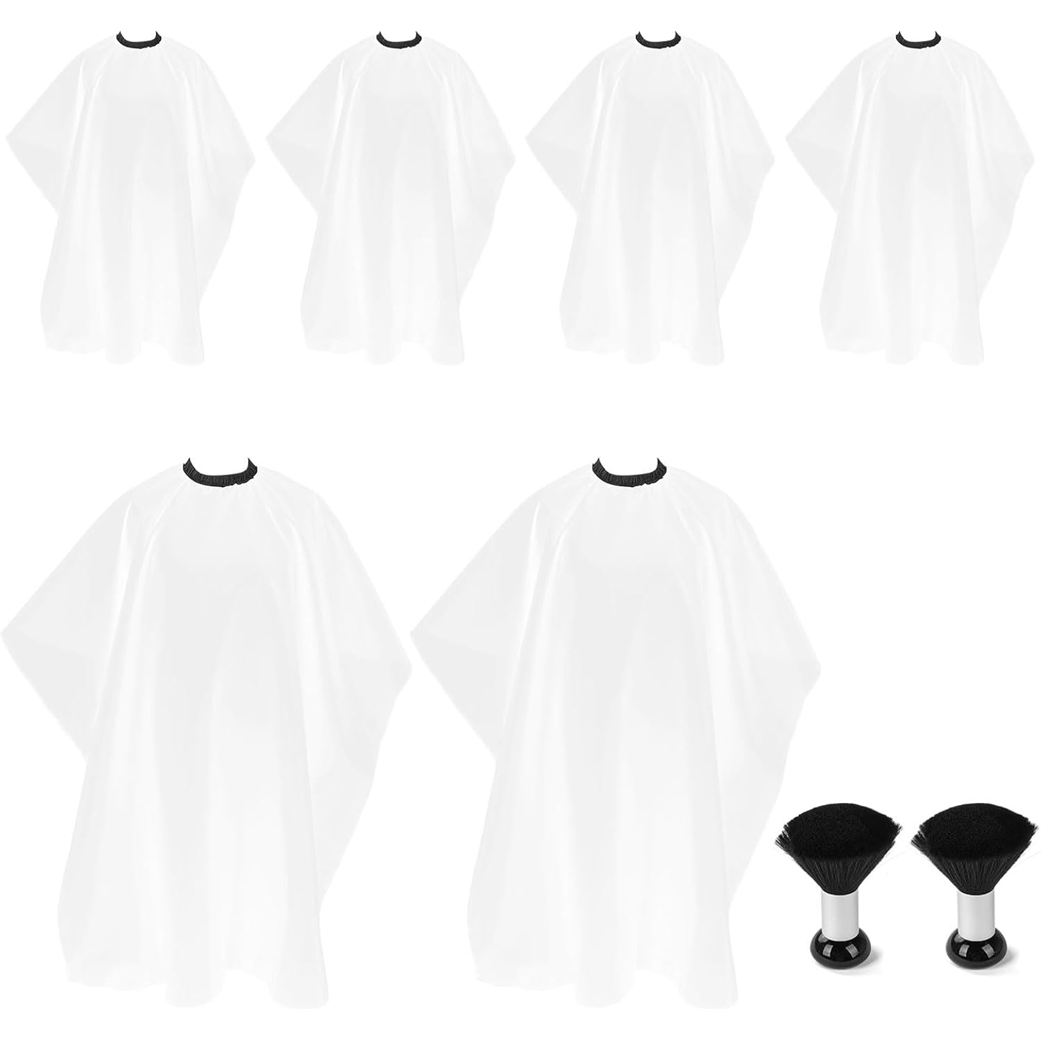 8-Piece Hair Cutting Cape Set Includes 6 Reusable 57X47 Inch Haircut Capes And 2 Cleaning Brushes Professional Hair Cape