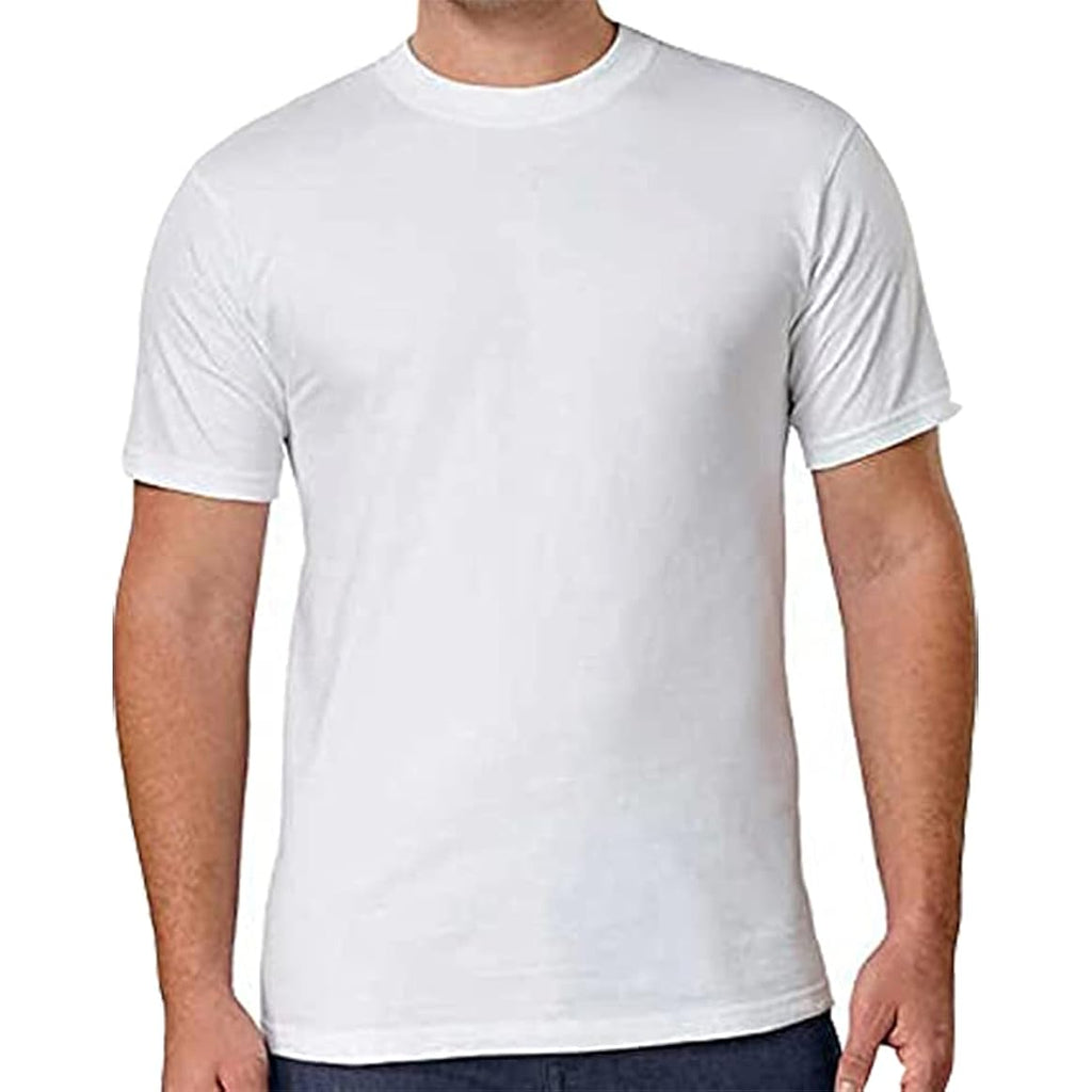 Kirkland Signature Men'S Crew Neck T-Shirts 100% Cotton (Pack Of 6) (White,Large)