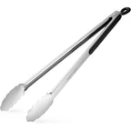 Grill Tongs, 17 Inch Extra Long Stainless Steel Bbq Tongs (17", 1Pc) | For Cooking/Serving/Grilling | Heat-Resistant | Dishwasher Safe